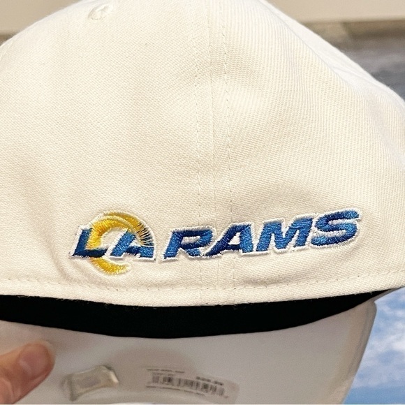 Los Angeles Rams Era LA Logo Iced‎ II 39THIRTY Flex Hat White Medium/Large NWT - Picture 5 of 13
